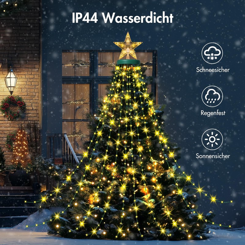 HELESIN Christmas Tree Fairy Lights Warm White