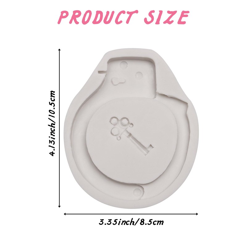Key Handcuffs Silicone Mold for Candy Chocolate Crafts, Policeman set