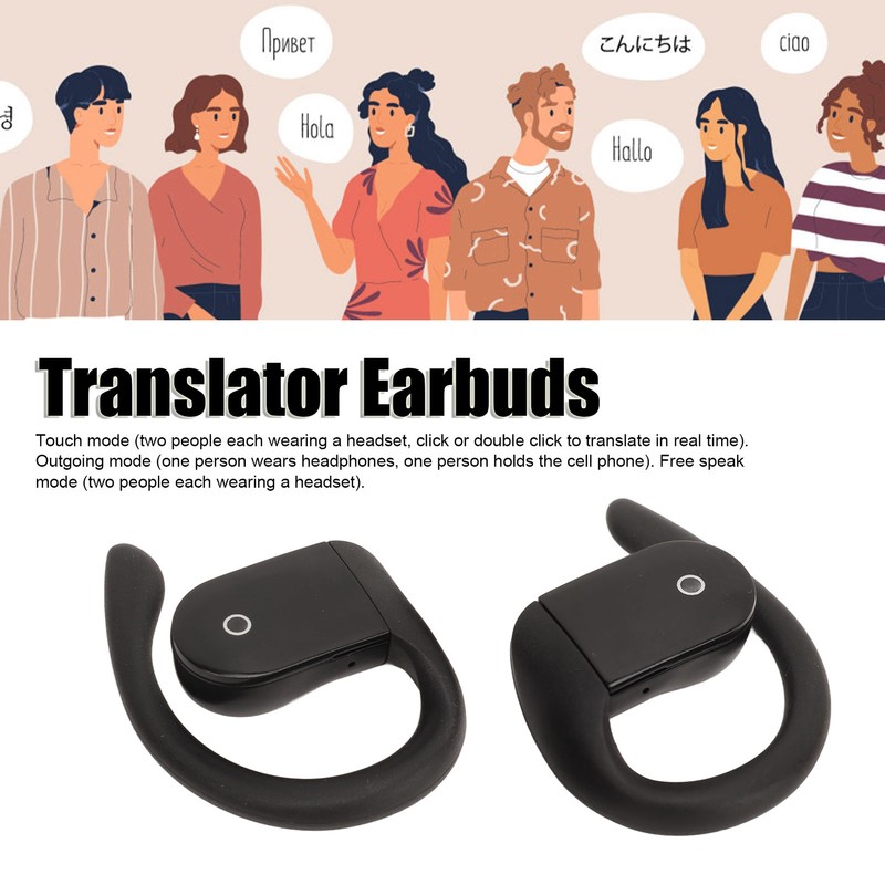 Language Translator Earbuds Support 144 Online Translations Bluetooth 5.3 Wireless