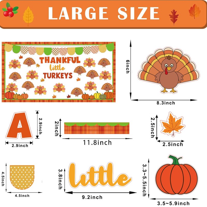 Thanksgiving Turkey Bulletin Board Set Thankful Little Turkeys Bulletin Board