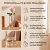6.9 Inch Tall Clear Cylinder Glass Vase Single Stem Bud