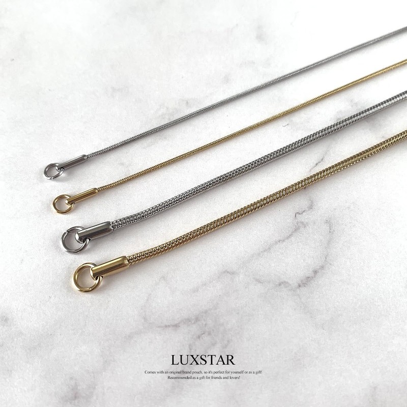 LUXSTAR Bracelet, Snake Chain, Thin, Hypoallergenic, Stainless Steel, Men's, Women's,