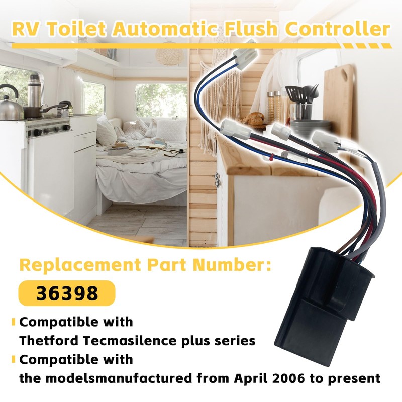 36398 RV Toilet Automatic Flush Controller Compatible with Tecma Silence