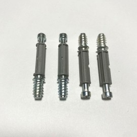 Part # 112996 (4 Pack) Cam Lock Screws Fasteners Bolts for IKEA Furniture Hardware Replacement, Silver