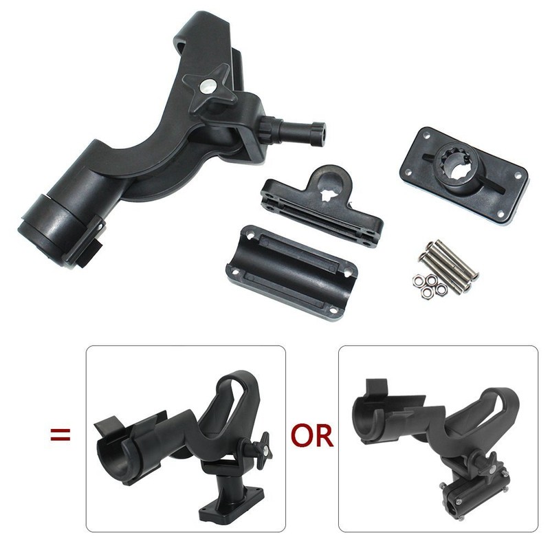 Adjustable Power Lock Rod Holder with 2 Side Mounts Boat