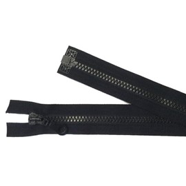 Plastic Zip Separable for Jackets 95 cm Black