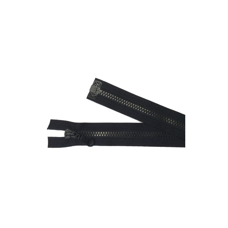 Plastic Zip Separable for Jackets 95 cm Black