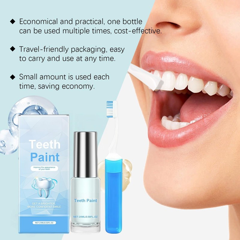 2PCS Teeth Whitening Paints,Tooth Polishing Paste,Whitening Toothpaste,Instant & Long-Lasting Results,Dual