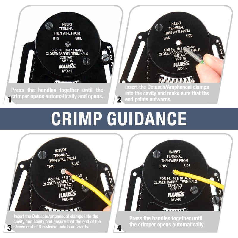 iCrimp German Crimping Tool Set, Solid Barrel Crimping Tool 0.8-2