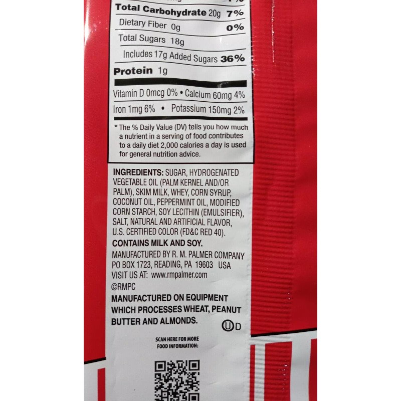 Palmer Peppermint Bark Bar White Candy 4.5oz-Brand New-SHIPS N 24