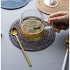 JZK Set of 8 grey braided round table mats and