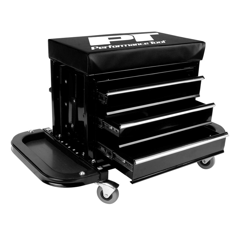 Performance Tool W85025 3-Drawer Rolling Tool Chest Seat With Magnetic