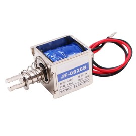 DollaTek DC6V Open Frame Solenoid 10mm Stroke Push Pull Type Electronic DC Electromagnet 20N Force