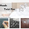 50 Pack Twist Pins with Clear Heads, Bedskirt Pins for