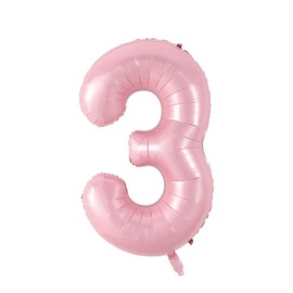 3rd Birthday Decorations for Girls, 40 Inch Pink Bow Number 3 Balloons Set, Butterfly Themed Birthday Party Decorations. (Pink 3)