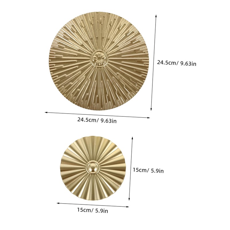OSALADI 1set Metal Circle Wall Art Modern Decorative Sculpture for