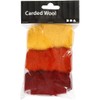 Lana cardata, armonia giallo/arancione, 3x10g