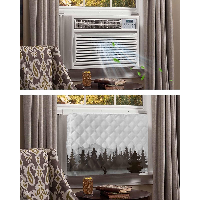 Dear Forest Indoor Air Conditioner Cover for Window Units, Double