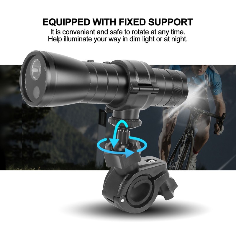 Motorcycle Helmet Camera 1080P HD Sports Action Camera Flashlight Shaped