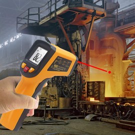 KETOTEK Infrared Thermometer Gun Food Cooking -50℃~600℃ Non Contact Laser Thermometer IR for Pizza Oven Temperature Tester