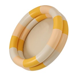 Kids Inflatable Pool, PVC Material Water Play Pool for 3 to 6 Years Old, Portable Blow Up Swimming Pool, Thickened Material, Children's Blow up Wading Pool (Yellow Stripe)