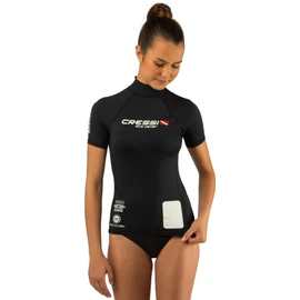 Cressi Dive Center Lady Rash Guard - Protective Long Sleeve Black Rash Guard for SUP and Water Sports, Women
