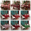 Essifunia Waterproof Checkered Tablecloth Fabric - Rectangle 58x84 Inch Christmas
