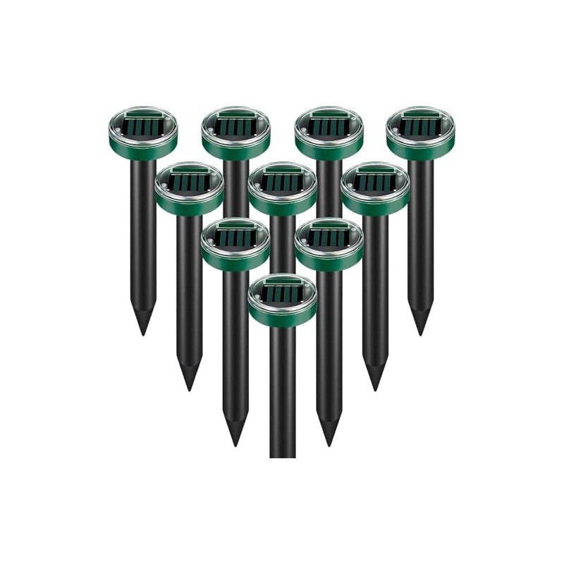 Mole Repellent Solar Powered Snake Repellent Ultrasonic, Groundhog Repeller