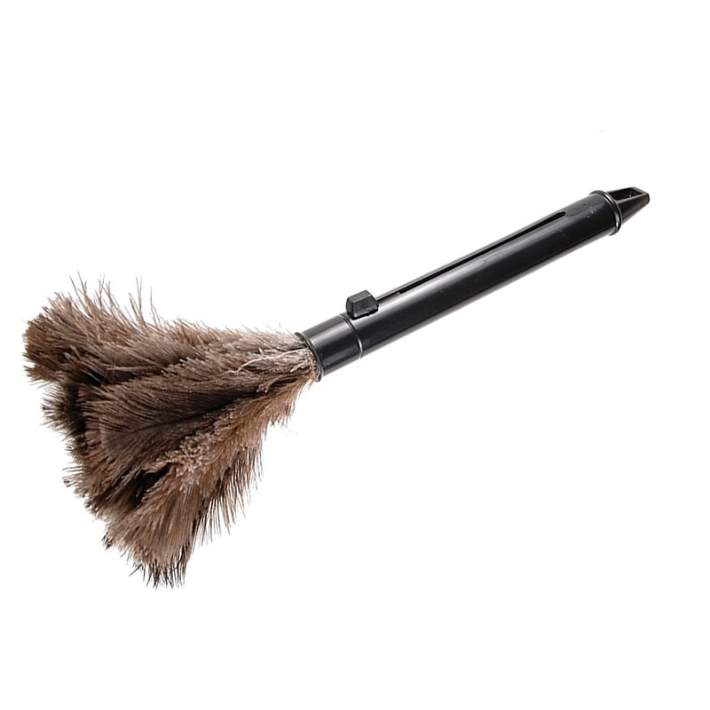 Reusable Duster Ostrich Feathers Portable Compact Washable Brown Duster with