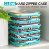 Sanwuta 6 Pcs Clear Hard Zipper Case Hard Plastic Zipper