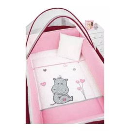 BabyBaby Set De Edredón Para Cuna Viajera Modelo Hippo Flores