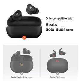 SURITCH Cases for Beats Solo Buds 2024 Case Cover, Magnetic Protective Covers for Beats Solo Buds Wireless Earbuds, Rugged Bumper Case with Magnetic Lok & Carabiner & Keyring & Cleaning Kit, Navy