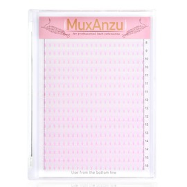 MuxAnzu Colored Premade Fans Eyelash Extension Short Stem Volume Lash Extensions 5D Pink Blue Purple Brown 352 Clusters (Pink, 5D 0.07 D 8-15mm MIXED)
