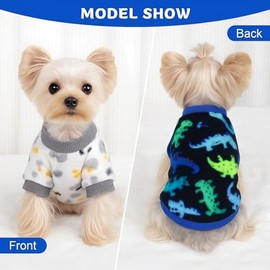 Suéter de 3 piezas para perros pequeños, suéteres suaves para perros pequeños, suéter de forro polar para otoño e invierno, ropa para perros Chihuahua