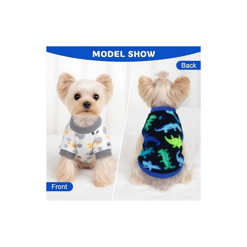 Suéter de 3 piezas para perros pequeños, suéteres suaves para