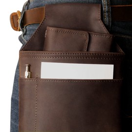 Hamosons 1009 Professional Waiter's Holster Nappa Leather Available in Various Colours, brown, coin purse