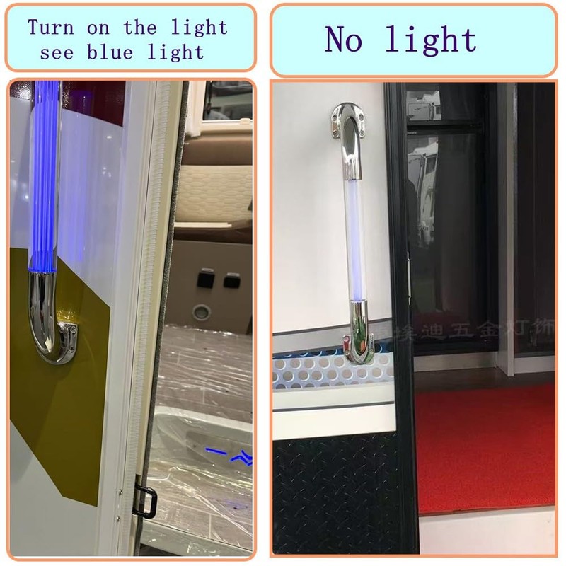 RV Door Handle Grab Bar,RV Entry Door Assist Handle LED