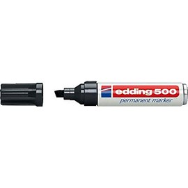 Edding 500 Black 10 Pieces (S) Permanent Markers - Permanent Markers (Black, Black, White, 2 mm, 7 mm, 10 Pieces (S))