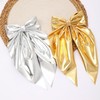 2Pcs Hair Bows for Women, Gold Silver Big Bow Hair