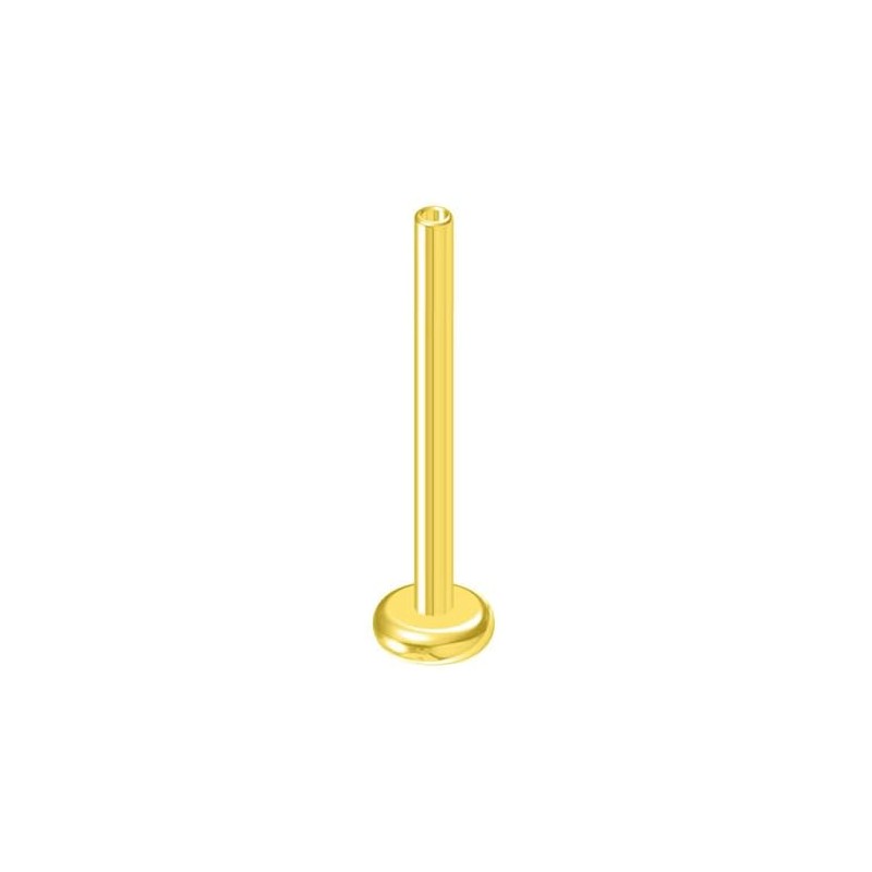 NewkeepsR 18G×10mm Gold Plated Threadless Flat Back Labret Stud Post