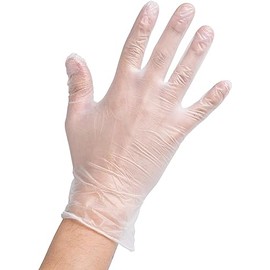 Whitedrop 100pcs Clear Plastic Gloves Disposable Food Safe Gloves Hairdressing Gloves Vinyl Gloves Work Gloves for Food Service Cooking Cleaning Food Handling