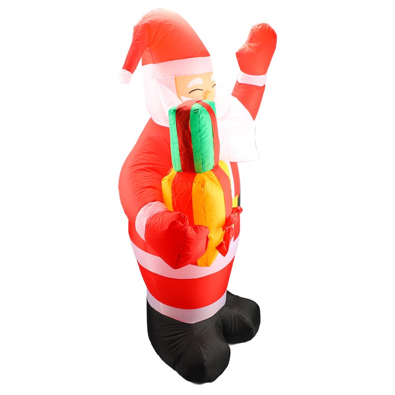 4.92ft Inflatable Outdoor Santa Decoration with Built in LEDs for