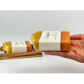 SaffroseLA Beauty Gift Set 3pc inc Glycerin Facial Cleansing Soap, Saffron & Rose Facial Scrub, Saffron & Rose Facial Mist Spray Toner