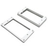 Pair of humbucker pickup surround rings for curved top guitar