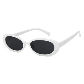 Unisex Sunglasses Retro White Grey Drive Holiday Oval Non-Polarized UV400