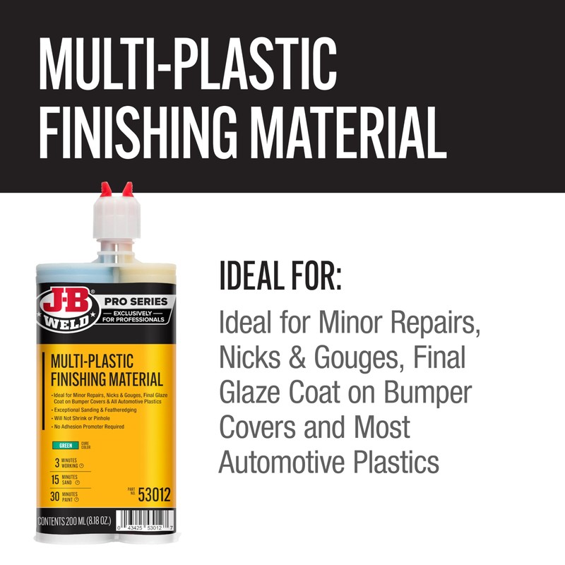 J-B Weld Multi-Plastic Finishing Material - 200ml - 2 Mixers