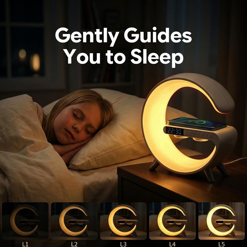 RGFF 5 in 1 LED Table Lamp with Wireless Charging
