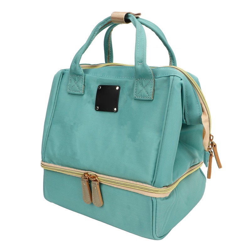 Double Layer Breastmilk Backpack Nylon and PEVA Smooth Zipper 11L