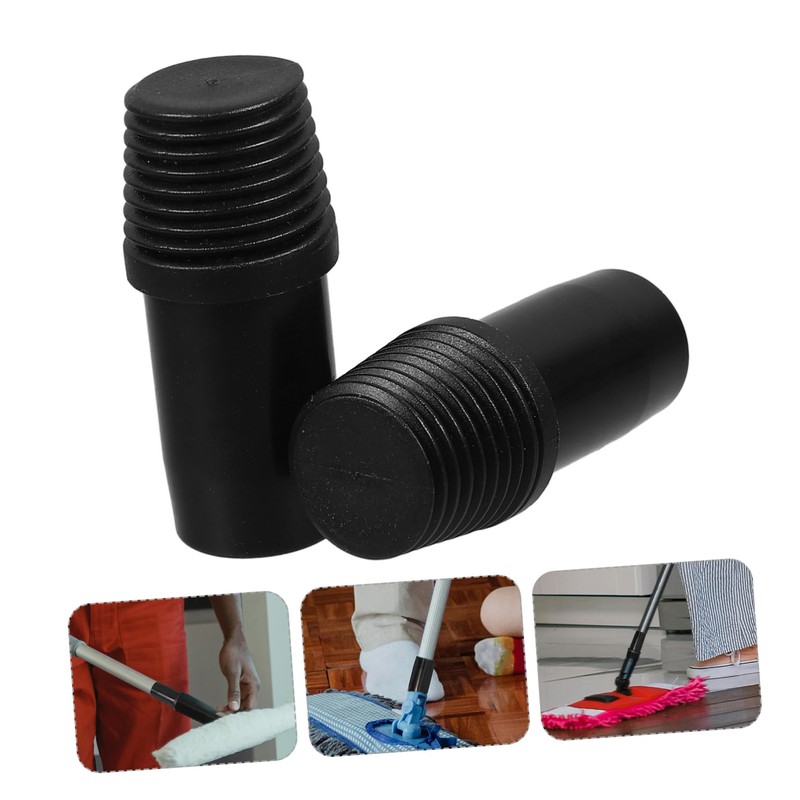 PRETYZOOM 2 Pieces Connector Threaded Handle Ends Pole Adapter for