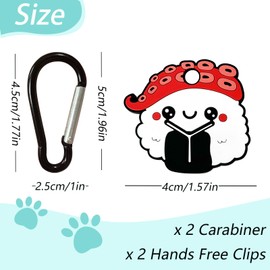 YUCHIYA Silicon Dog Waste Bag Holder - Hands-free Poop Bag Dispenser for Leashes - Rice